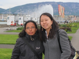 Mit der PBI-Freiwilligen Kim-Mai Vu in Genf