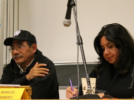 Marco et Berenice lors de la conférence, à Fribourg.
