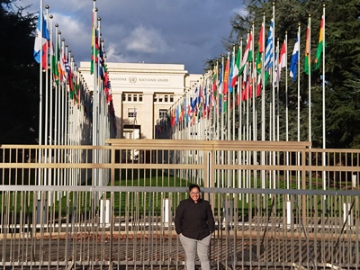 A Genève, Esdra Sosa a pu rencontrer et partager son expérience avec des experts du Haut-Commissariat des Nations Unies aux droits de l’homme (HCDH) ou de l'ONG du Service International pour les Droits de l'Homme (ISHR).