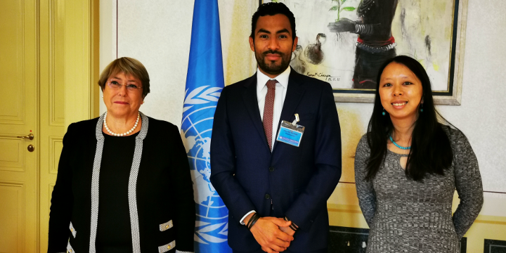 Treffen mit der ehemaligen UNO Hochkommissarin für Menschenrechte, Michelle Bachelet, 2021.