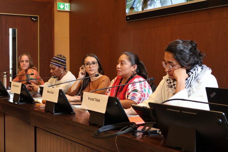 Teilnehmerinnen der WHRD-AW am Side-Event „Women Human Rights Defenders: Documenting to Protect“ an der UNO, 2025. 