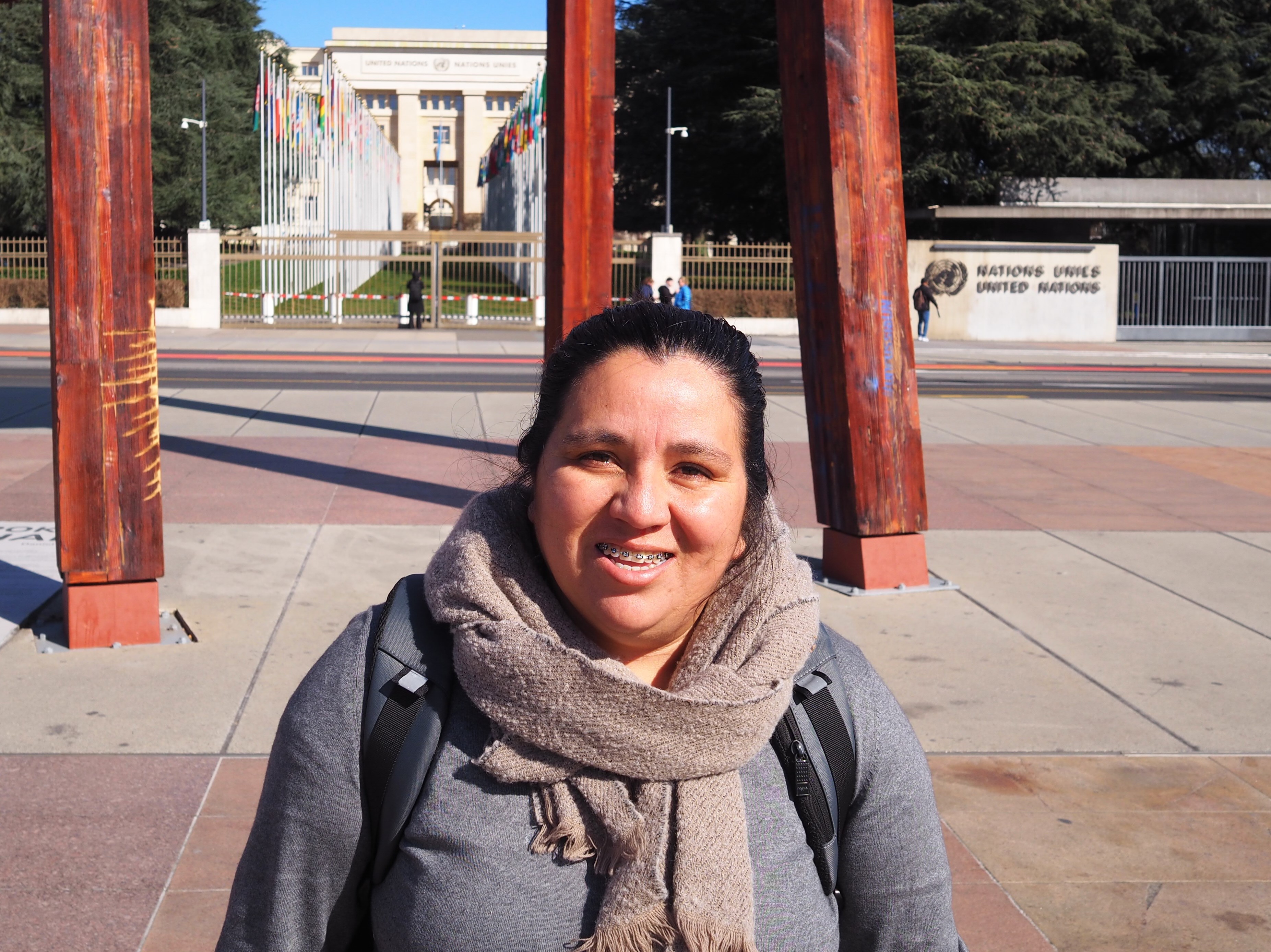 Milbia Andrea Díaz, défenseuse des droits humains, présente au Palais des Nations